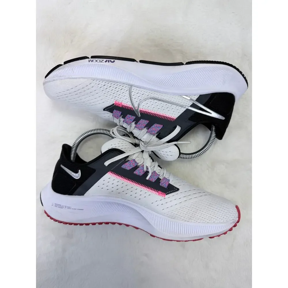 Nike Air Zoom Pegasus 38 White Metallic Silver Womens Size 7.5 CW7358-101